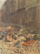 Ernest Meissonier The Barricade,Rue de la Mortellerie,June 1848 also called Menory of Civil War (mk05 Sweden oil painting artist